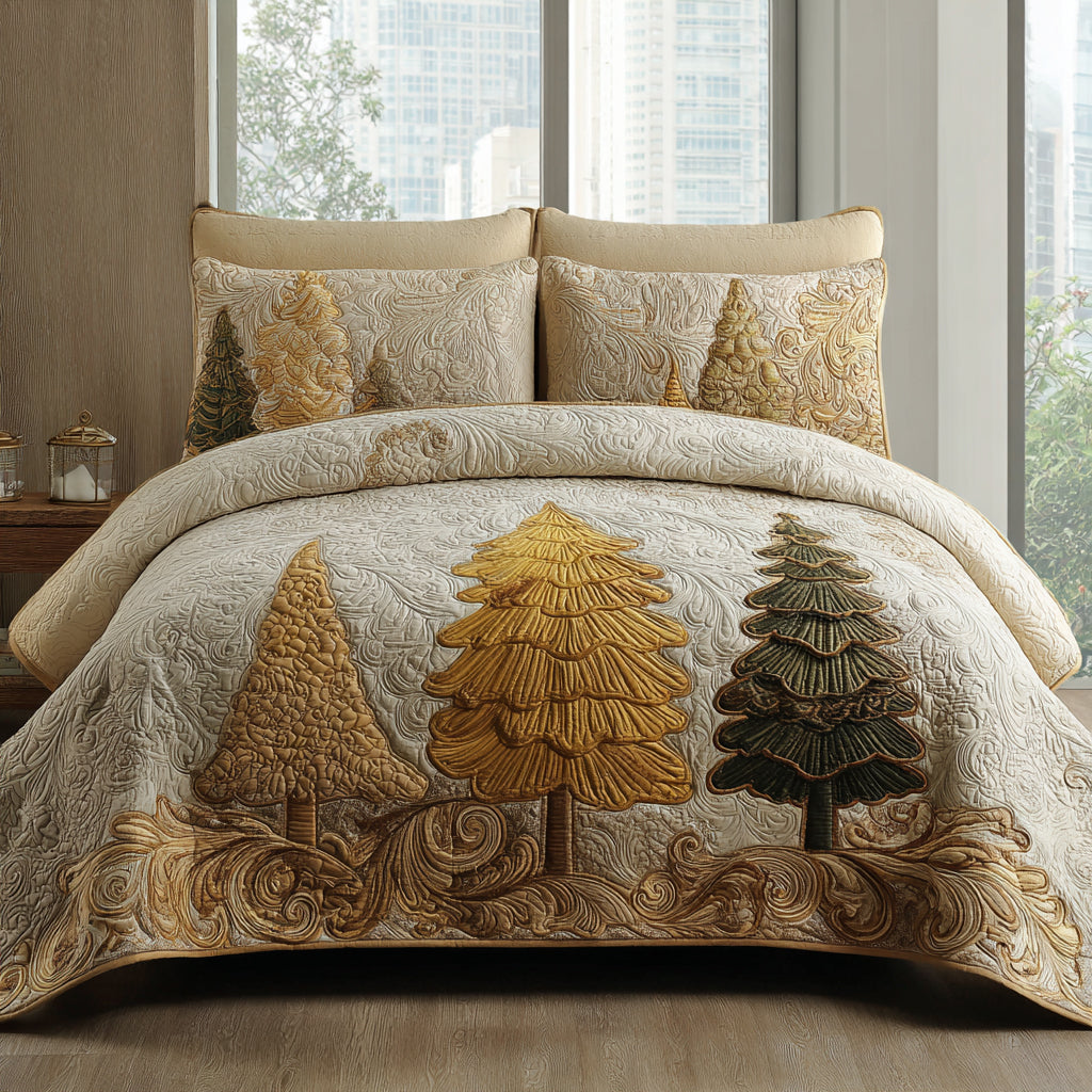 Winter Grace 3-Piece Quilted Bedding Set NCU0DV8466