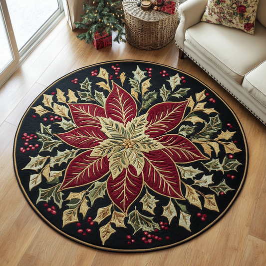 Winter Grace Quilted Round Mat NCU0DK10716