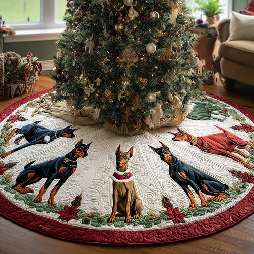 Winter Guardian Christmas Quilted Tree Skirt NCU0DV8283