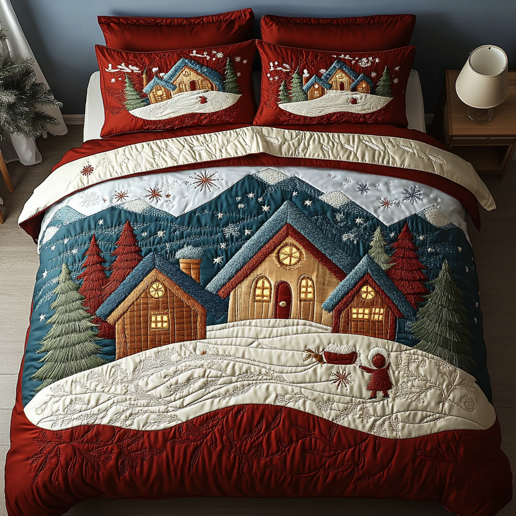Winter Haven Retreat 3-Piece Quilted Bedding Set NCU0DK2644