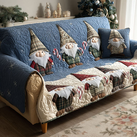 Winter Hearth Friends Quilted Sofa Cover NCU0PT10483