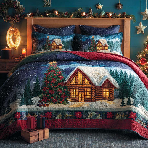 Winter Hearth Glow 3-Piece Quilted Bedding Set NCU0XD160
