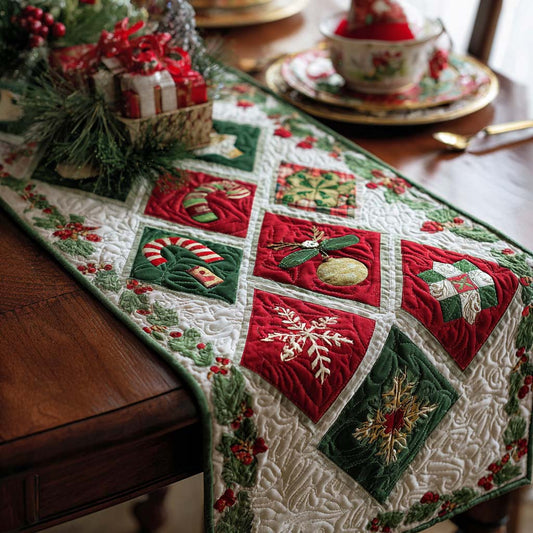 Winter Hearth Quilted Table Runner NCU0PT9552