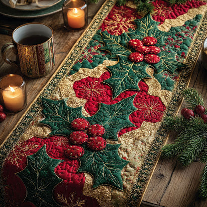 Winter Hearth Quilted Table Runner NCU0TD419