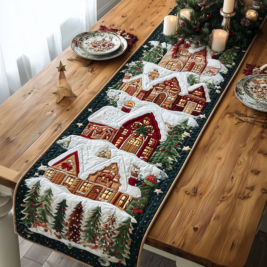 Winter Houses Quilted Table Runner NCU0TH3371