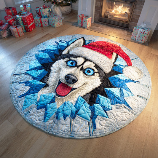 Winter Howl Quilted Round Mat NCU0TD850