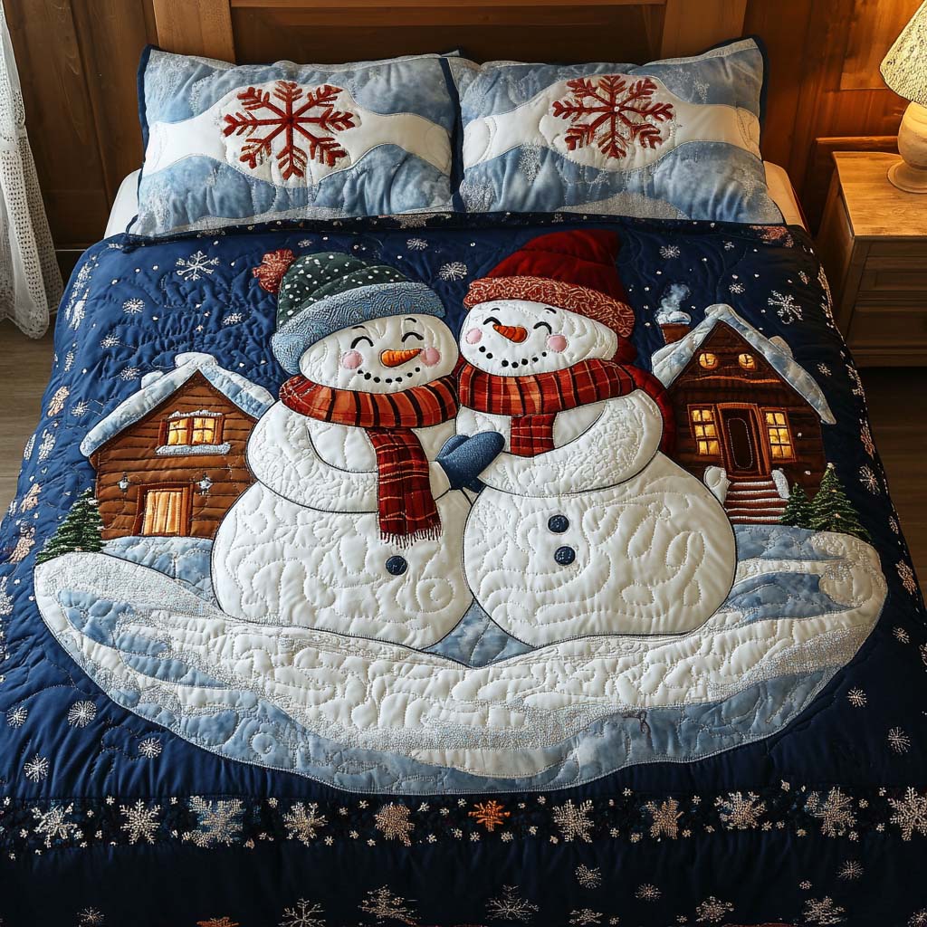 Winter Joy 3-Piece Quilted Bedding Set NCU0NT2124