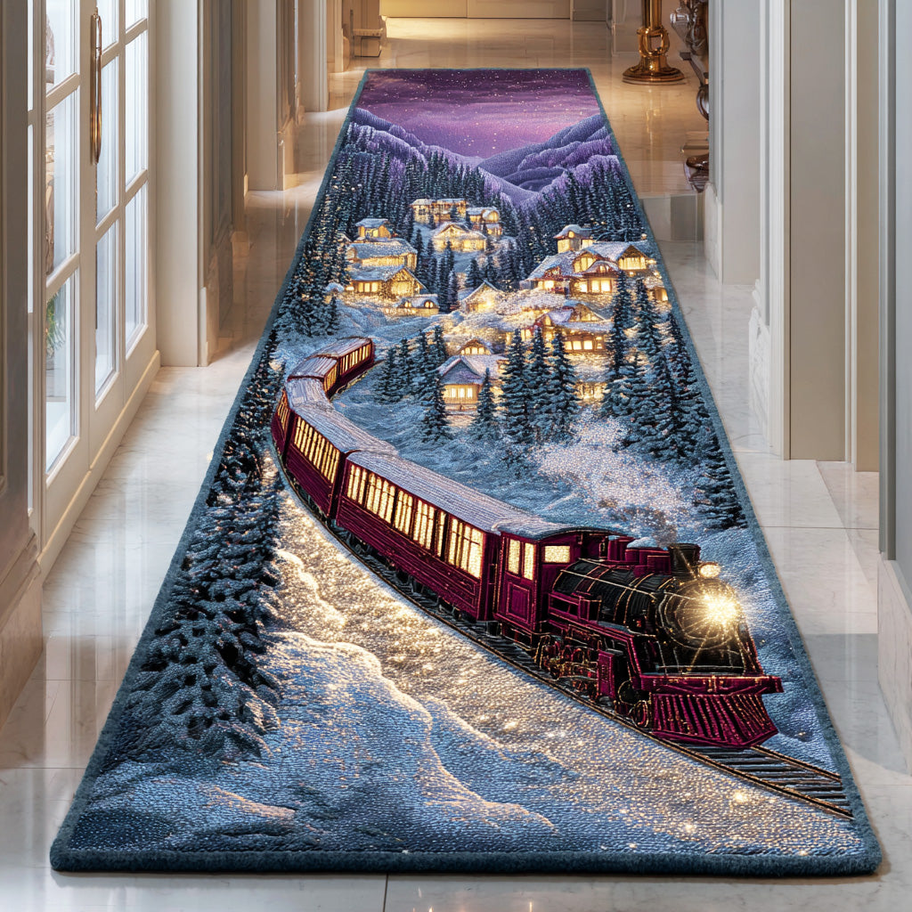 Winter Lantern Railway Runner Carpet NCU0TD1676