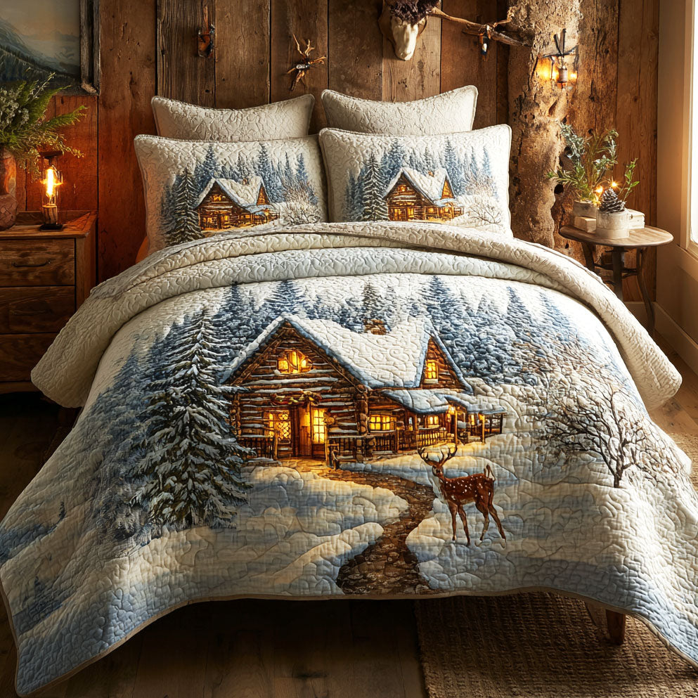 Winter Lodge 3-Piece Quilted Bedding Set NCU0TV1249