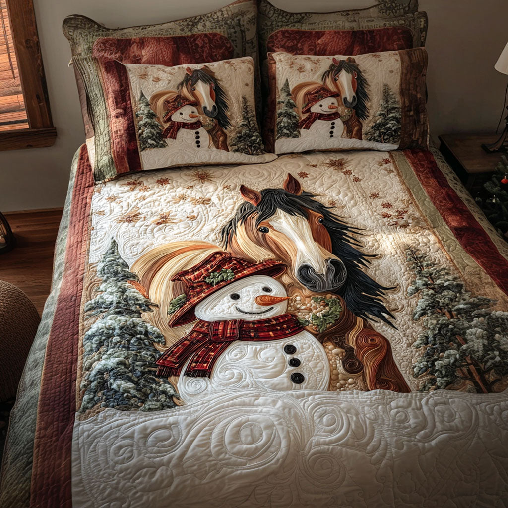 Winter Mane 3-Piece Quilted Bedding Set NCU0PT10357