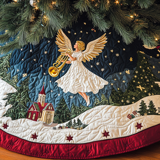 Winter Melody Christmas Quilted Tree Skirt NCU0VH1054