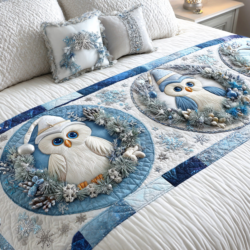Winter Night Gaze Quilted Bed Runner NCU0TD1260