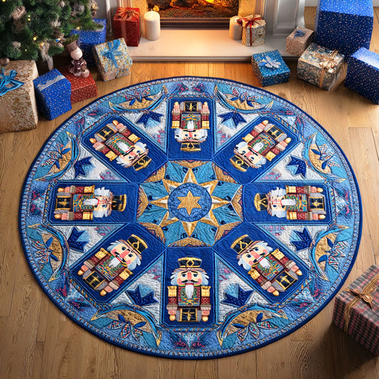 Winter Nutcracker Quilted Round Mat NCU0TD823