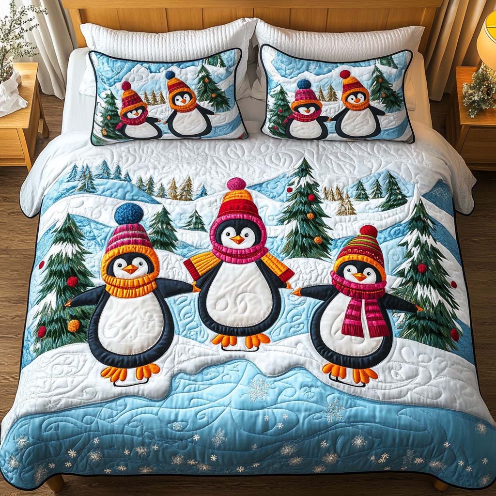 Winter Parade 3-Piece Quilted Bedding Set NCU0NT2364