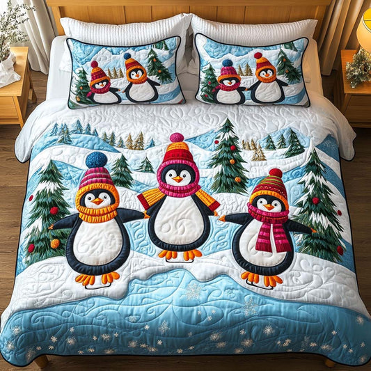 Winter Parade 3-Piece Quilted Bedding Set NCU0NT2364