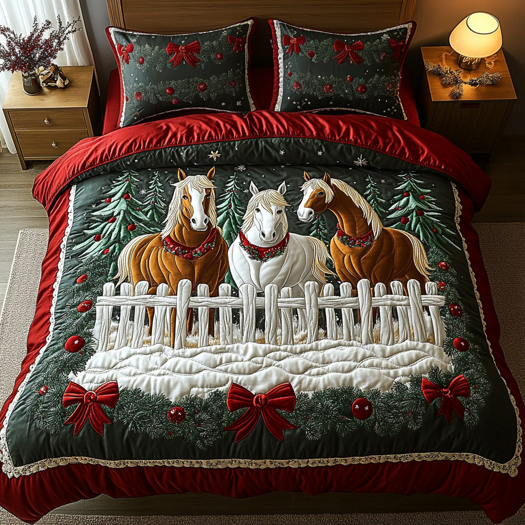 Winter Pasture 3-Piece Quilted Bedding Set NCU0DK9950