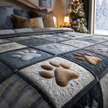 Winter Paws 3-Piece Quilted Bedding Set NCU0DV8943