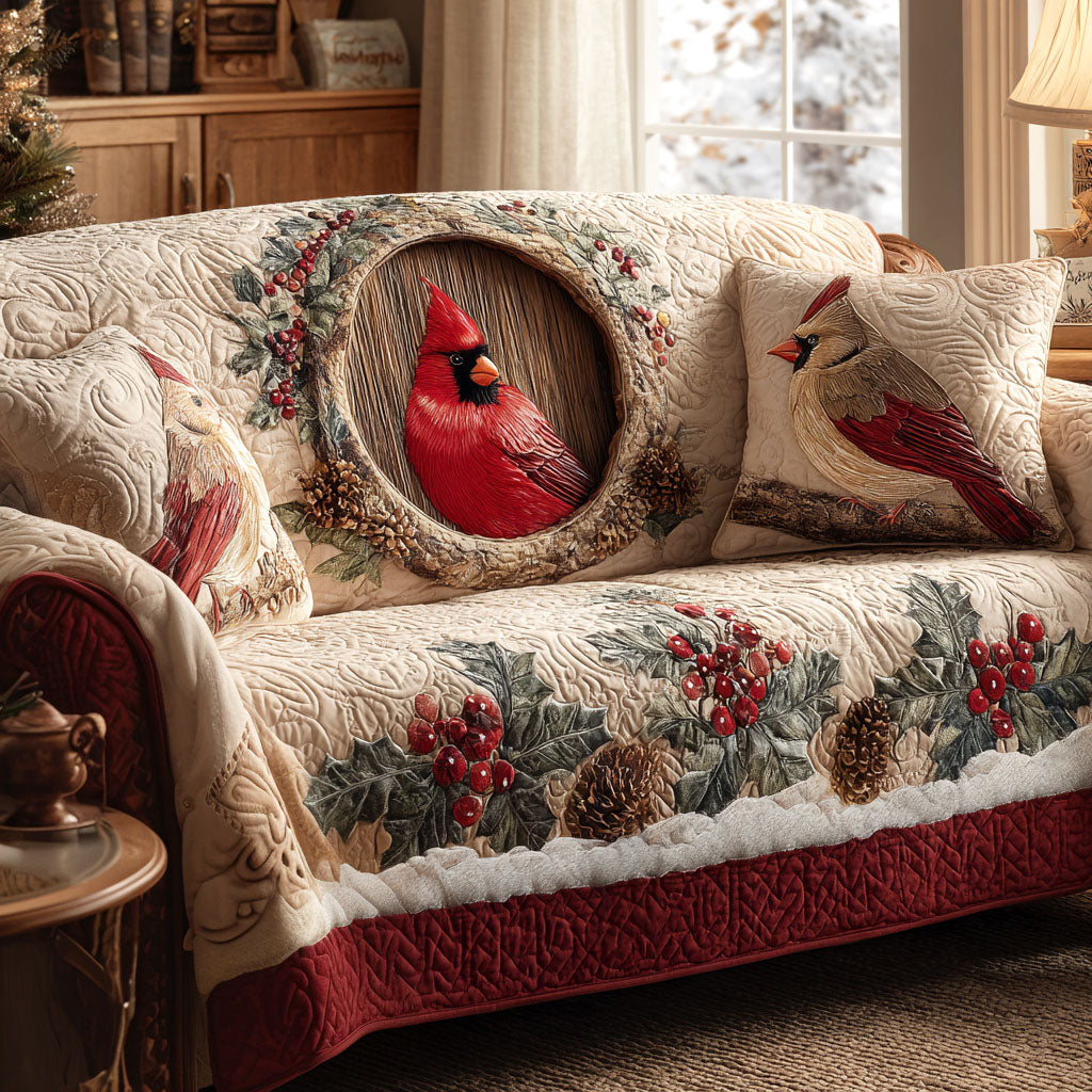 Winter Perch Quilted Sofa Cover NCU0TV1292