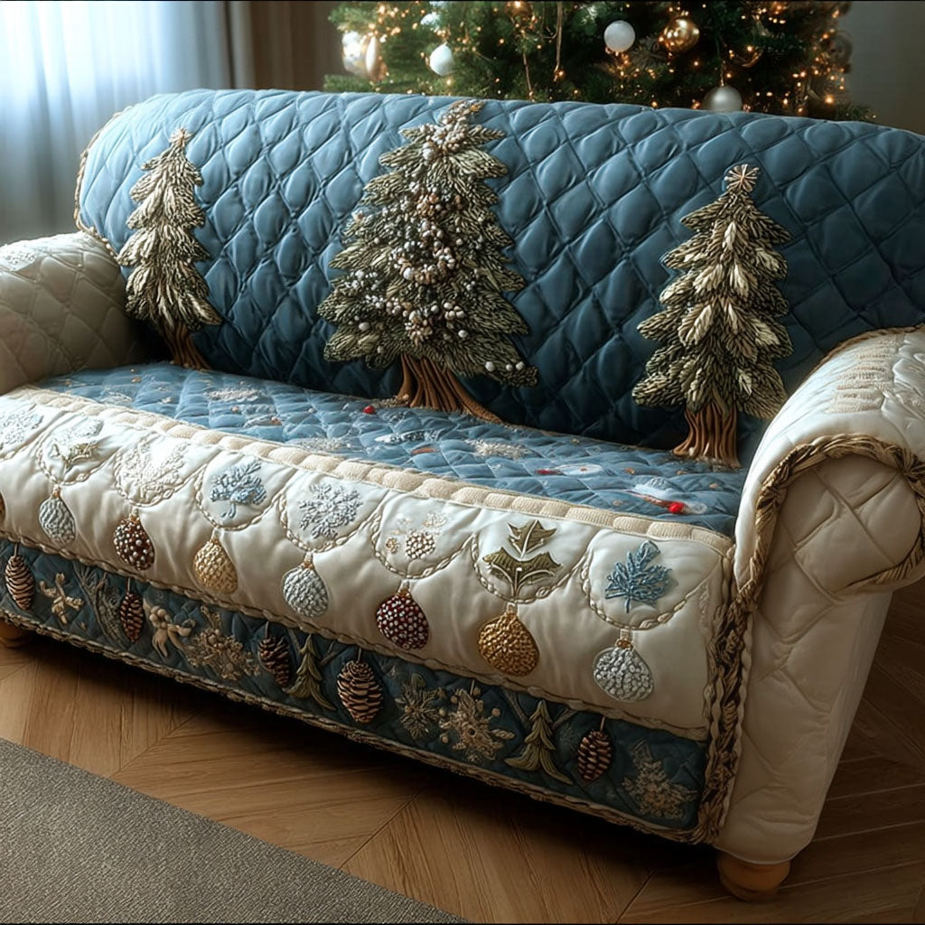 Winter Pine Magic Quilted Sofa Cover NCU0PT10601