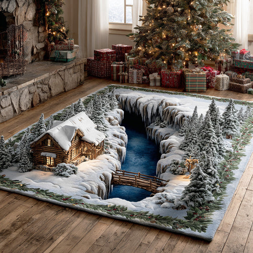 Winter Pine Woodland Area Rug NCU0TD1840