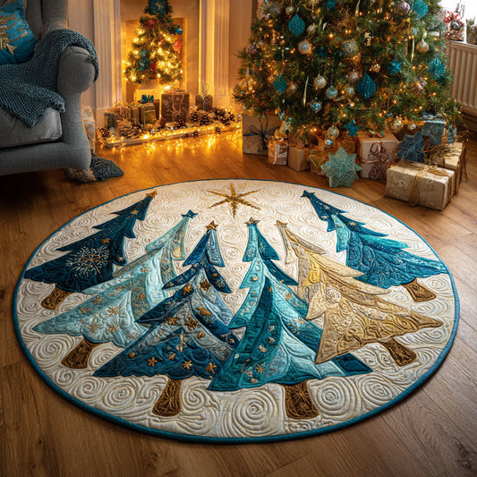 Winter Pines Quilted Round Mat NCU0TV410