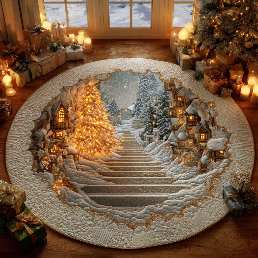 Winter Portal Quilted Round Mat NCU0DV8600