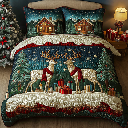 Winter Prance 3-Piece Quilted Bedding Set NCU0DK2482