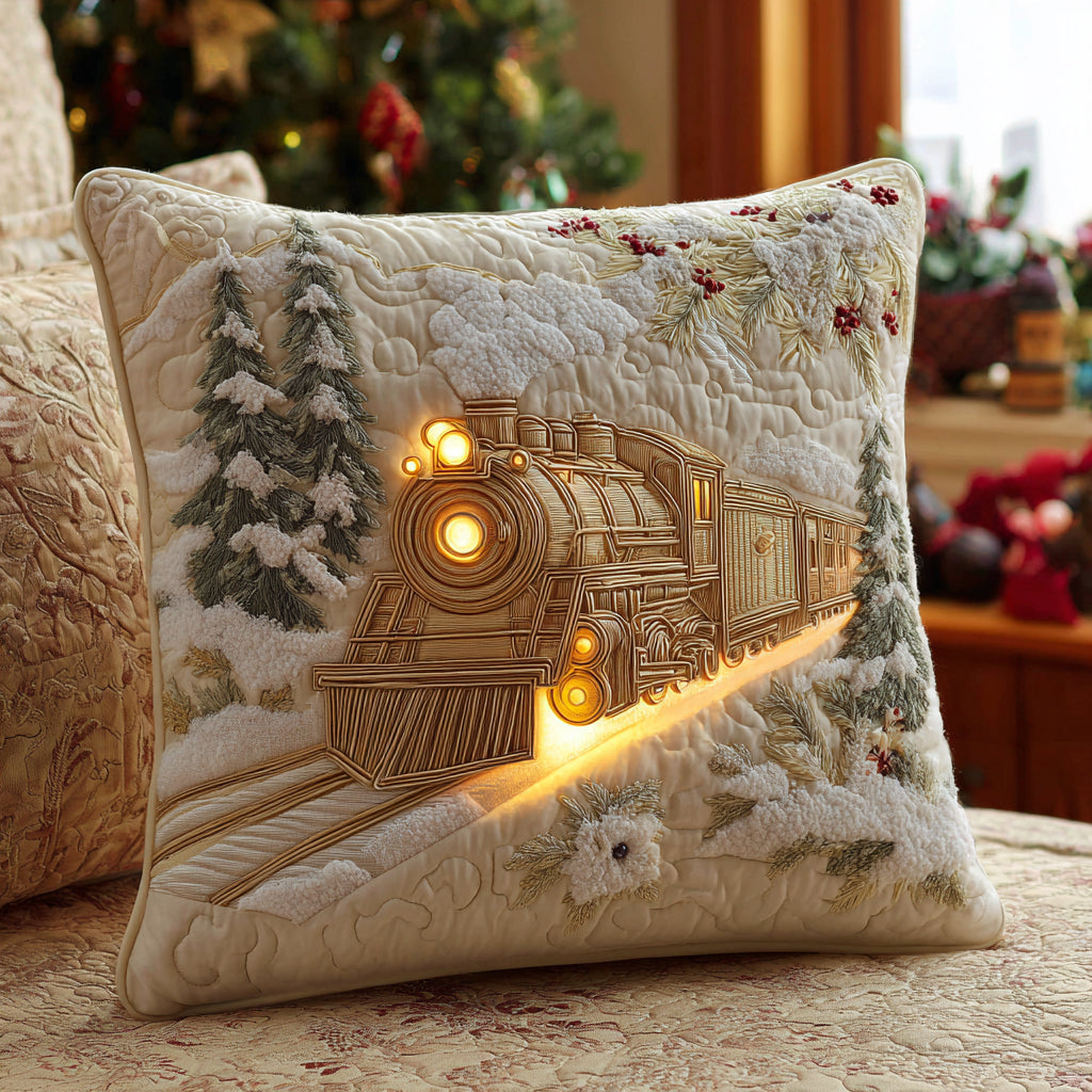 Winter Rail Journey Quited Pillow Case NCU0DV8977