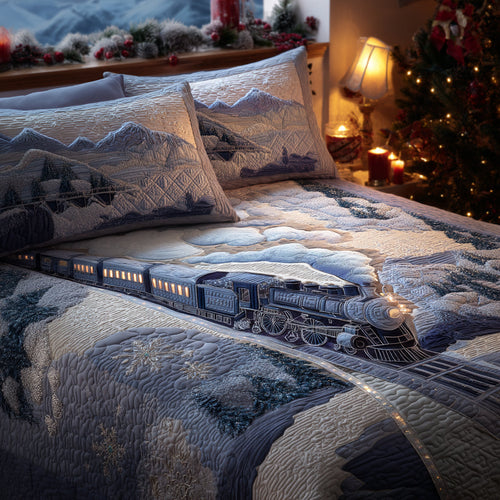 Winter Rail Ride 3-Piece Quilted Bedding Set NCU0DV8207
