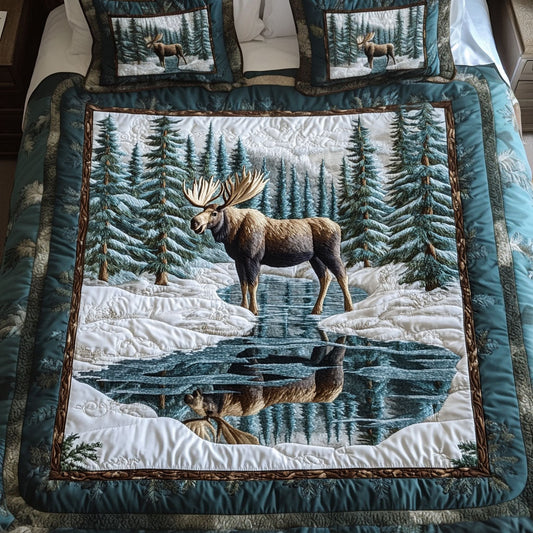 Winter Reflection 3-Piece Quilted Bedding Set NCU0NT3159