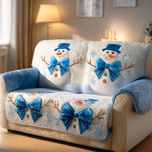 Winter Ribbon Glow Quilted Sofa Cover NCU0TD1050