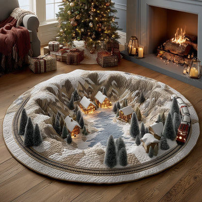 Winter Ride Quilted Round Mat NCU0TH3592