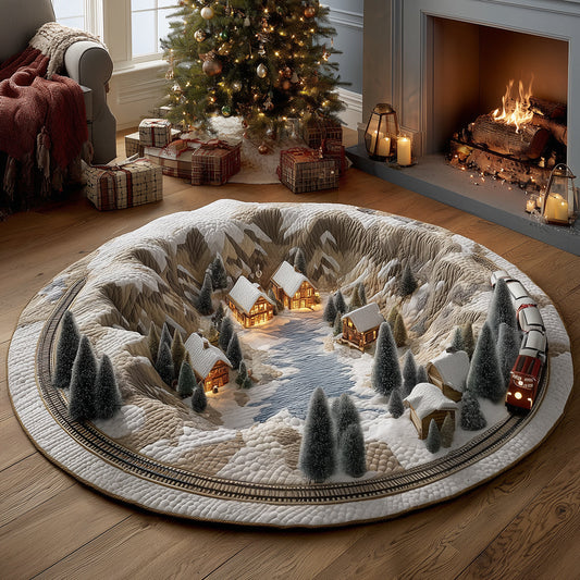 Winter Ride Quilted Round Mat NCU0TH3592