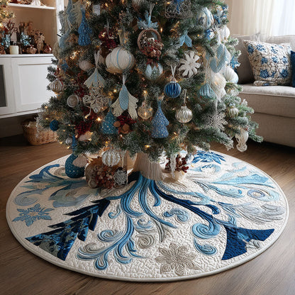Winter Sapphire Christmas Quilted Tree Skirt NCU0PT10744