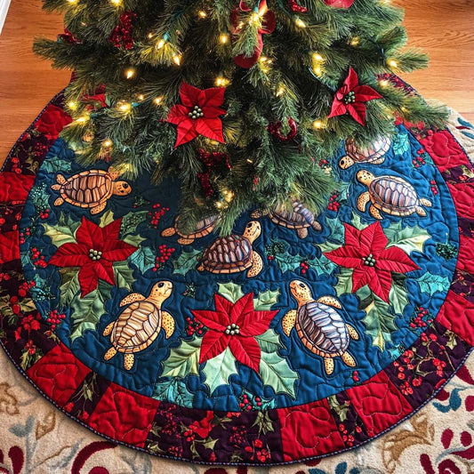 Winter Serenity Christmas Quilted Tree Skirt NCU0NT1965