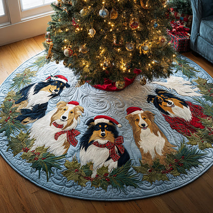 Winter Shepherd Christmas Quilted Tree Skirt NCU0DV8380