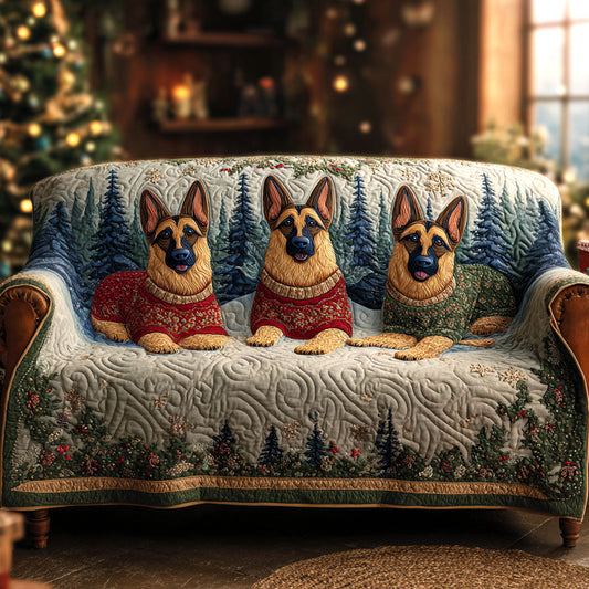 Winter Shepherd Family Quilted Sofa Cover NCU0TV953