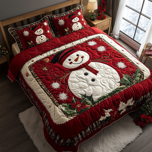 Winter Smile 3-Piece Quilted Bedding Set NCU0DV7549
