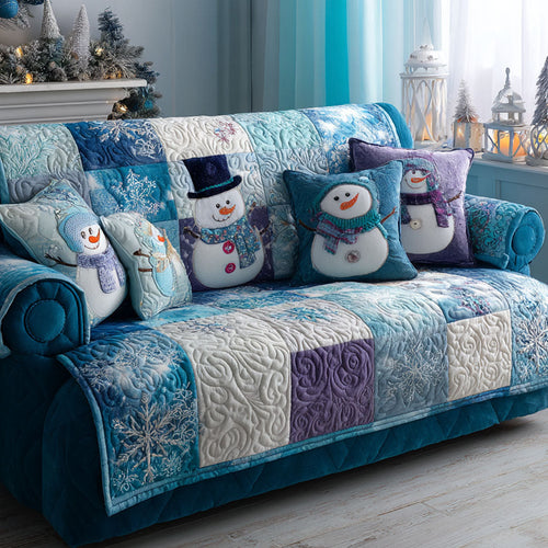 Winter Smiles Quilted Sofa Cover NCU0TV1034