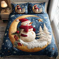 Winter Snow Parade 3-Piece Quilted Bedding Set NCU0TD1098