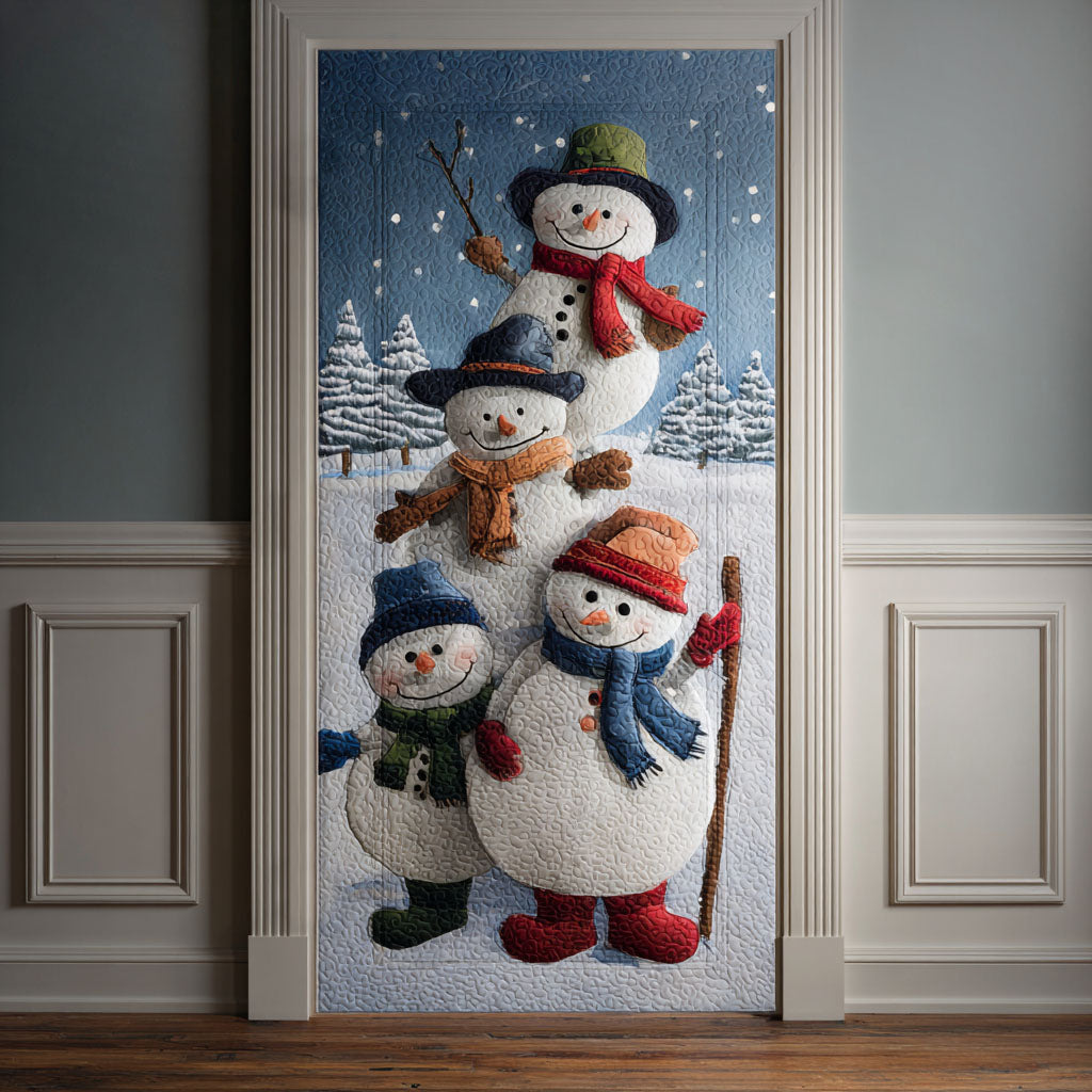 Winter Snow Trio Quilted Door Cover NCU0PT10800