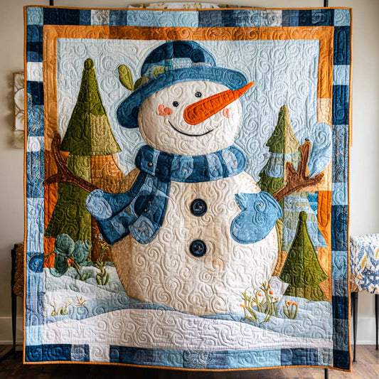Winter Snowman Quilted Blanket NCU0NT9859
