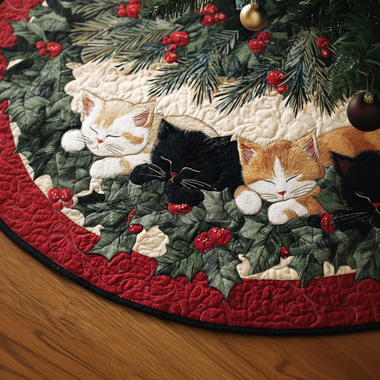 Winter Snuggle Christmas Quilted Tree Skirt NCU0VL2985