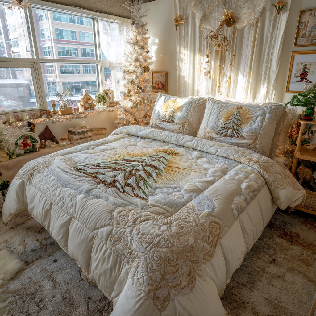 Winter Solace 3-Piece Quilted Bedding Set NCU0DV8323