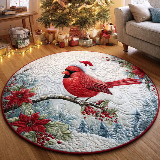 Winter Songbird Quilted Round Mat NCU0TV345