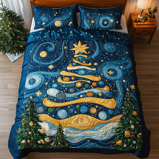 Winter Sparkle 3-Piece Quilted Bedding Set NCU0DK10335