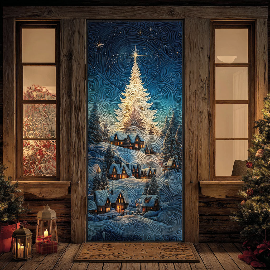 Winter Spiral Tree Quilted Door Cover NCU0PT10801