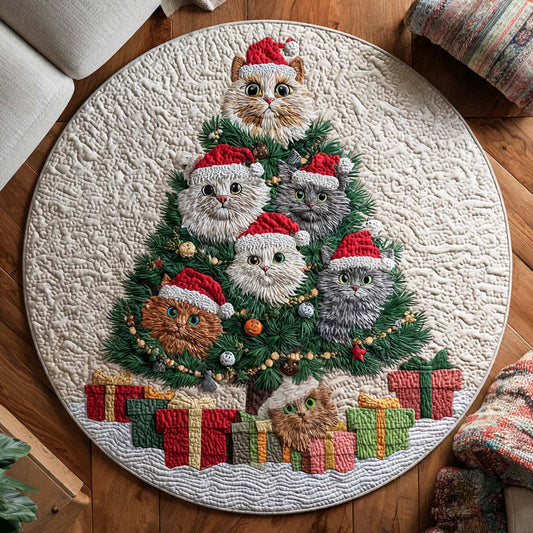 Winter Star Quilted Round Mat NCU0TD264