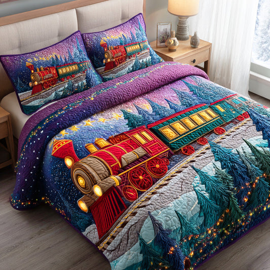 Winter Station Magic 3-Piece Quilted Bedding Set NCU0TD1059