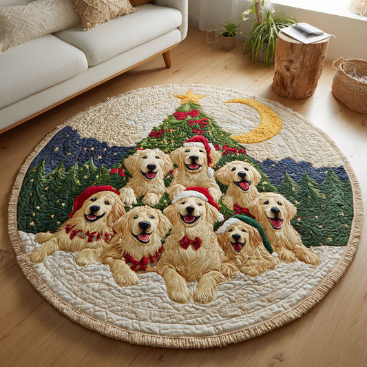 Winter Tail Quilted Round Mat NCU0TD368